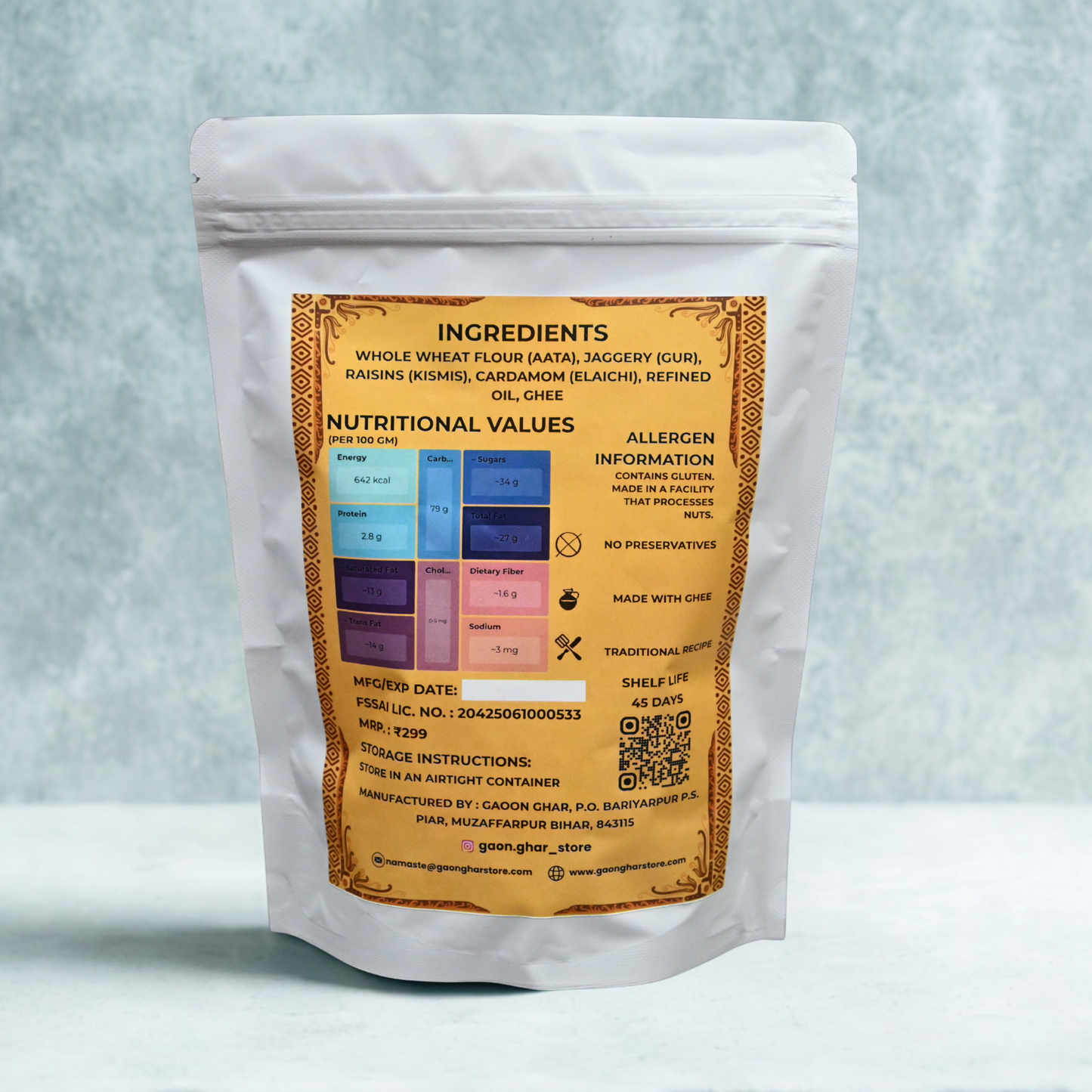 Wholewheat Jaggery Thekua
