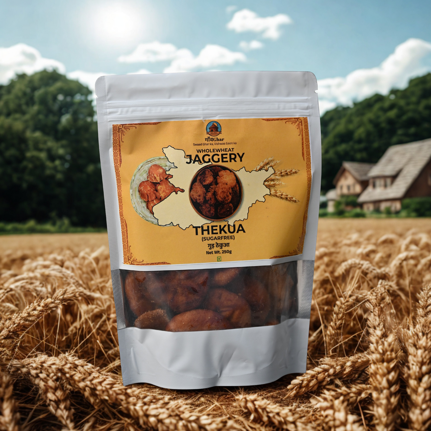 Wholewheat Jaggery Thekua